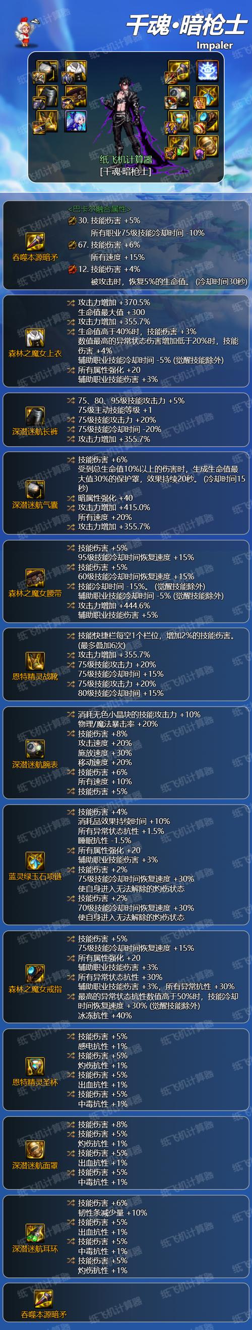 千魂暗枪士穿什么套装
